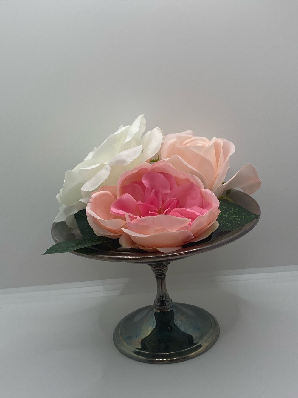 Vintage Silverplate Pedestal Compote Pedestal Dish Candy Footed Bowl Iridescent